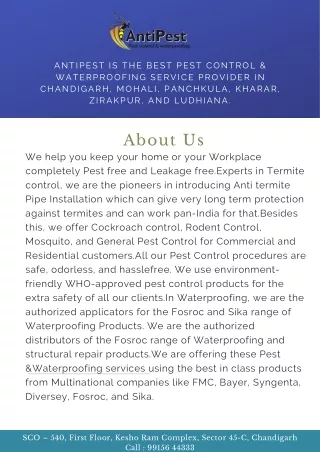 Basement Waterproofing Services in Chandigarh