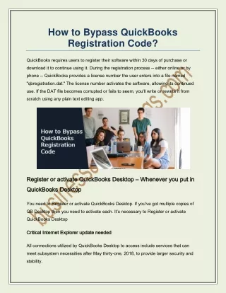 how to bypass quickbooks registration code