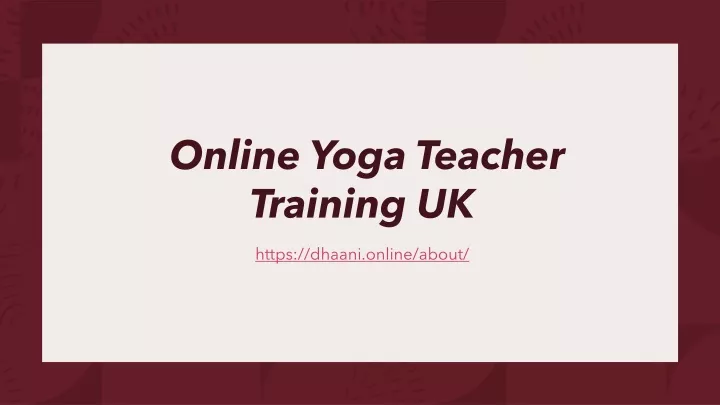 online yoga teacher training uk