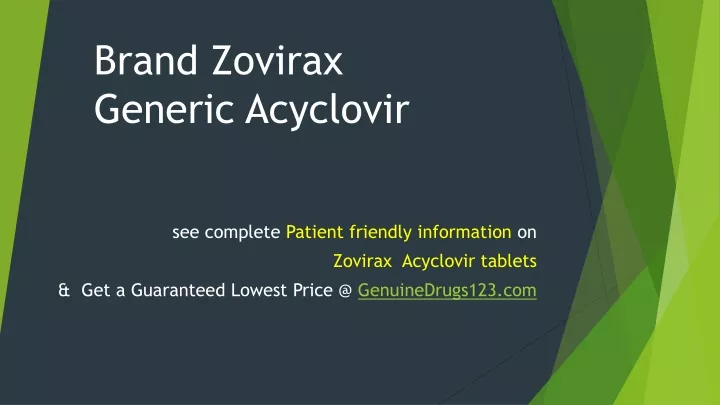 brand zovirax generic acyclovir