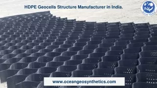 HDPE Geocells Structure Manufacturer in India.