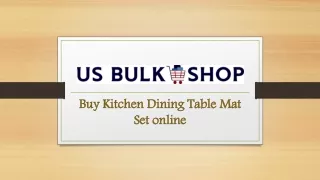 Buy Kitchen Dining Table Mat Set online