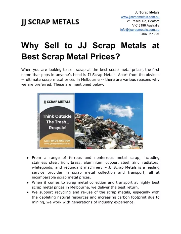 jj scrap metals www jjscrapmetals