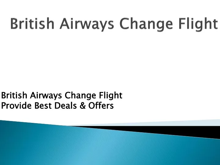 british airways change flight