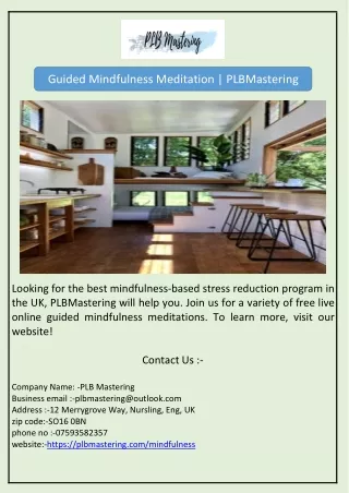 Guided Mindfulness Meditation | PLBMastering