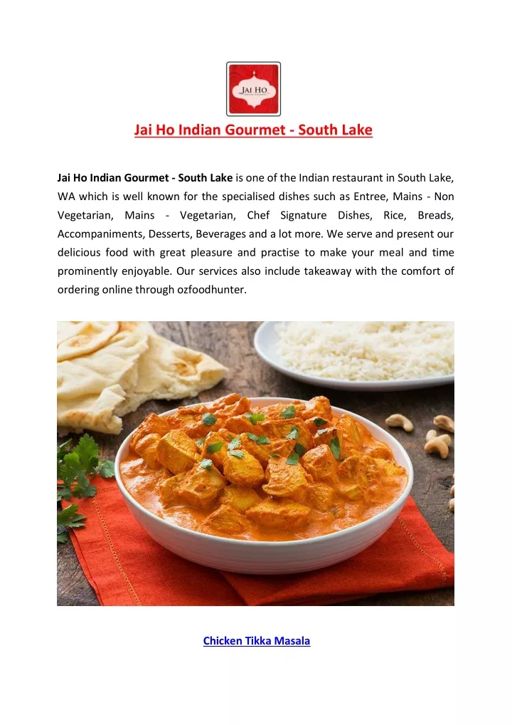 jai ho indian gourmet south lake jai ho indian