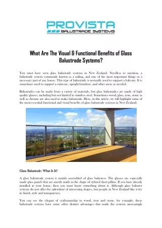 what are the visual functional benefits of glass