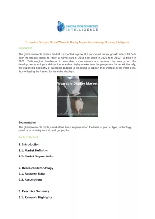 exhaustive study on global wearable display