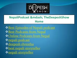 nepalipodcast mdash thedeepeshshow home