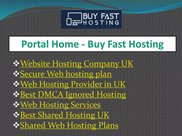 portal home buy fast hosting