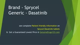 Sprycel Dasatinib Cost, Doses, Usages, Side Effects & Precaution and Warnings