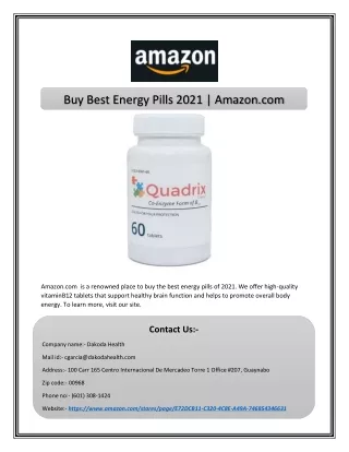 Buy Best Energy Pills 2021 | Amazon.com