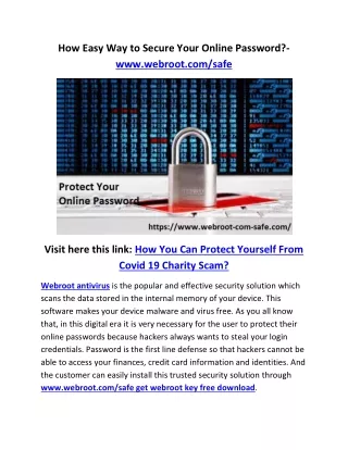 how easy way to secure your online password