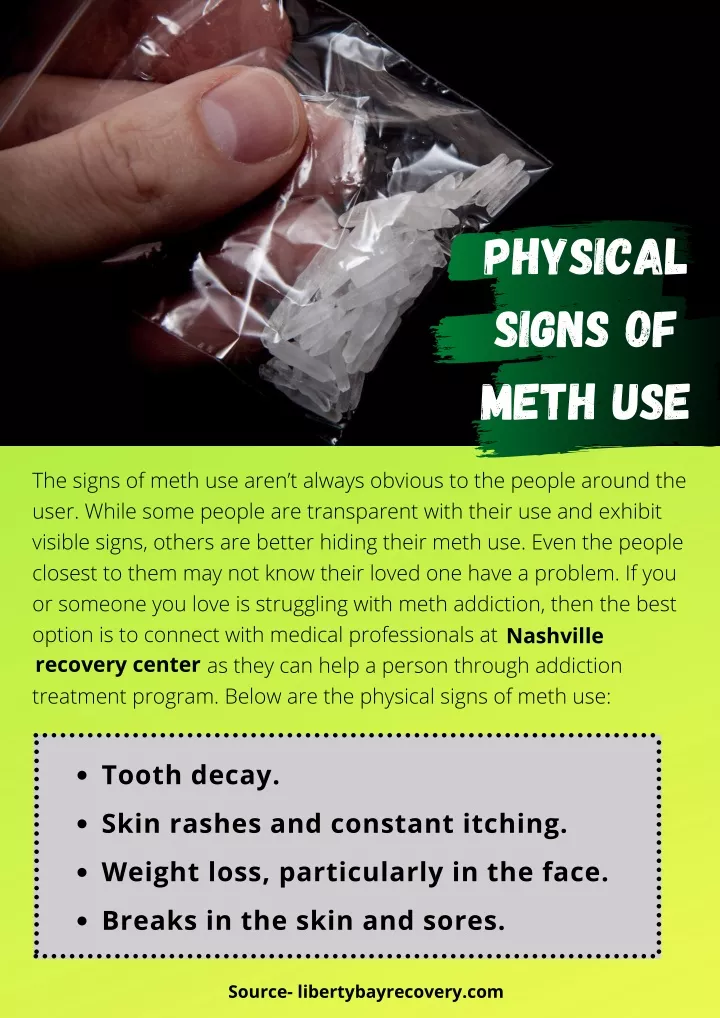 physical signs of meth use