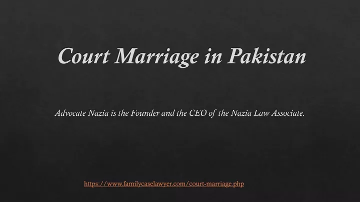 court marriage in pakistan