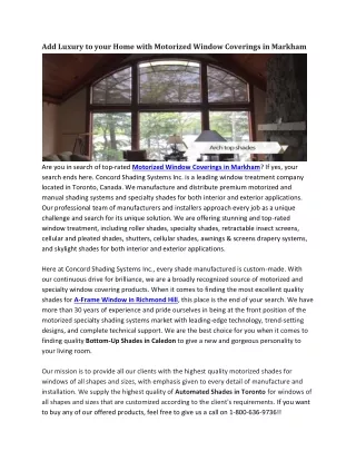 add luxury to your home with motorized window