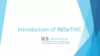 introduction of rbsethic
