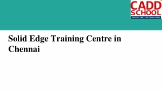 Solidedge training centre in chennai