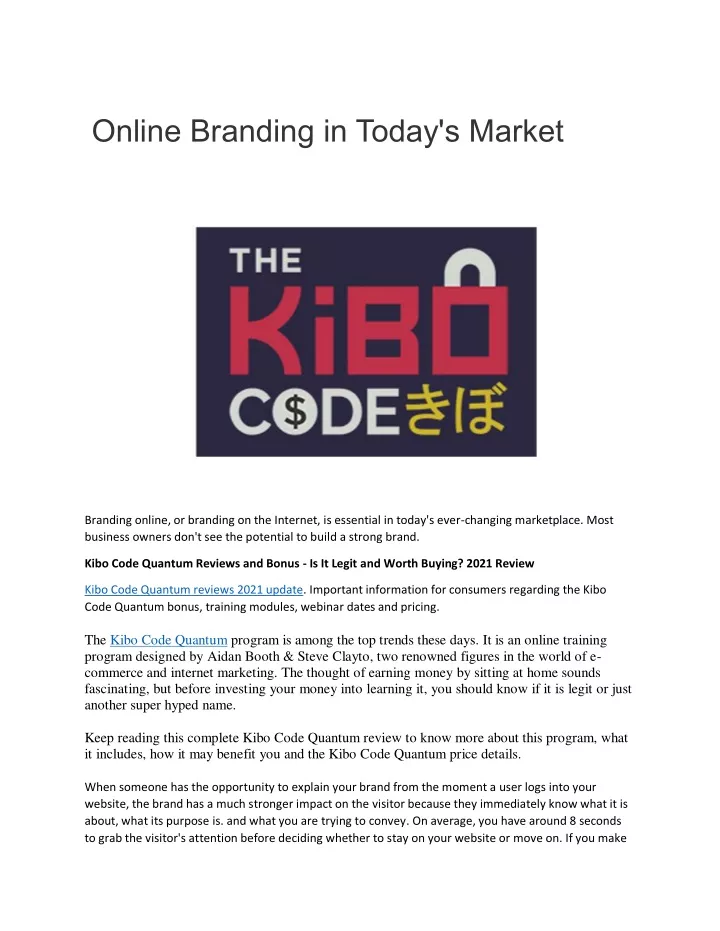 online branding in today s market