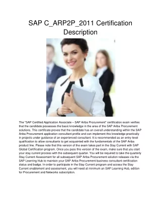 sap c arp2p 2011 certification description