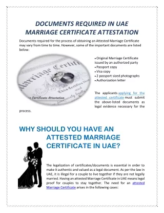 documents required in uae marriage certificate