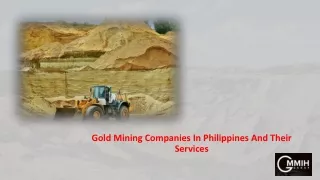 Gold Mining Companies In Philippines And Their Services