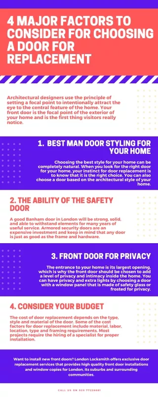 4 Major factors to consider for choosing a door for replacement
