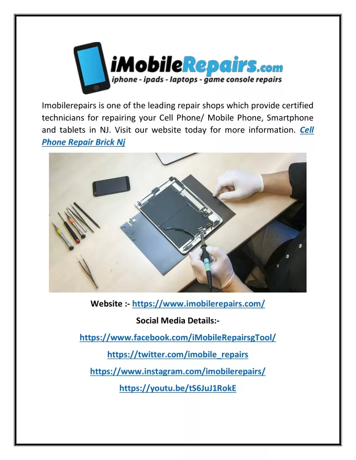 imobilerepairs is one of the leading repair shops