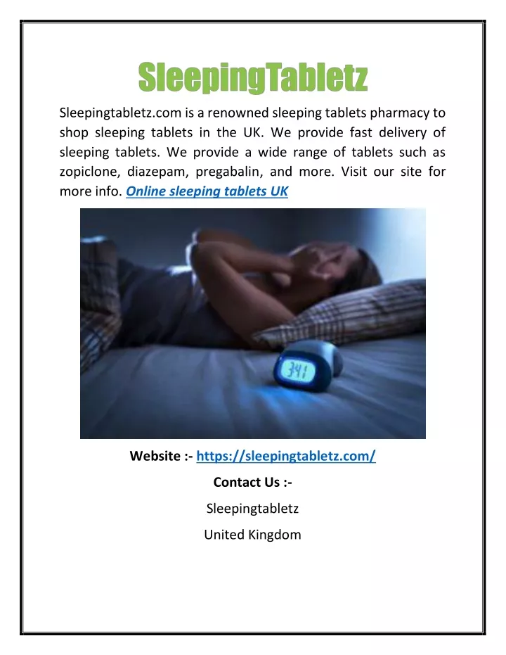 sleepingtabletz com is a renowned sleeping