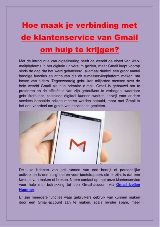 Hoe maak je verbinding met de klantenservice van Gmail om hulp te krijgen?