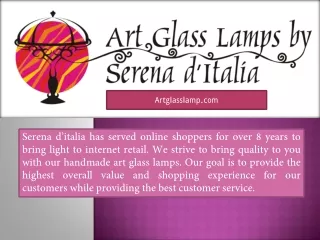 Art Glass Lamps By Serena d’italia