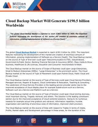 cloud-backup-market research report 2021