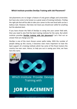 which institute provides devops training with