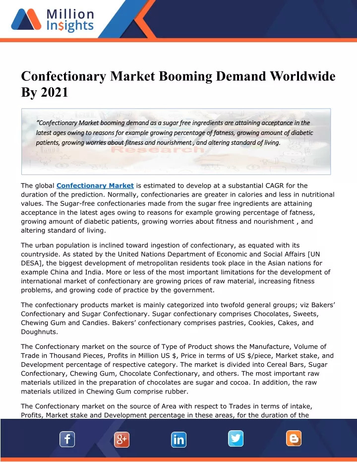 confectionary market booming demand worldwide