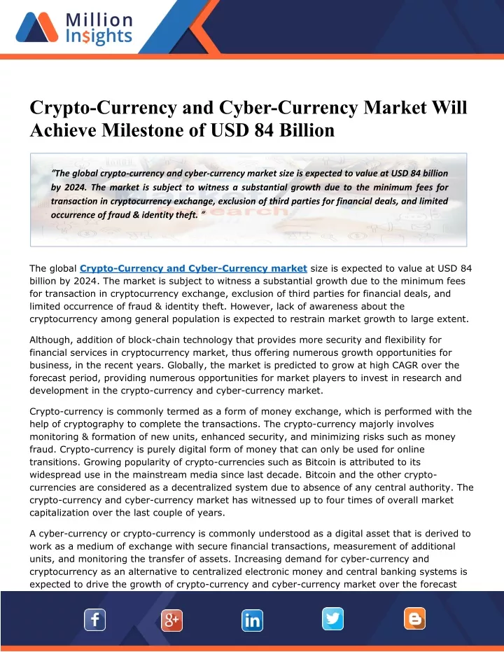 crypto currency and cyber currency market will