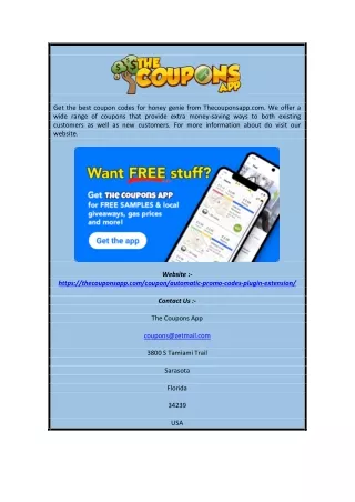 Coupon Codes Plugin | Thecouponsapp.com