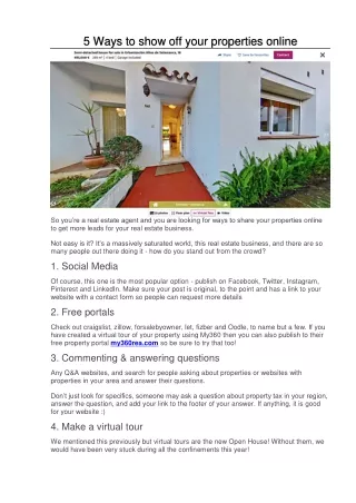 5 ways to show off your properties online