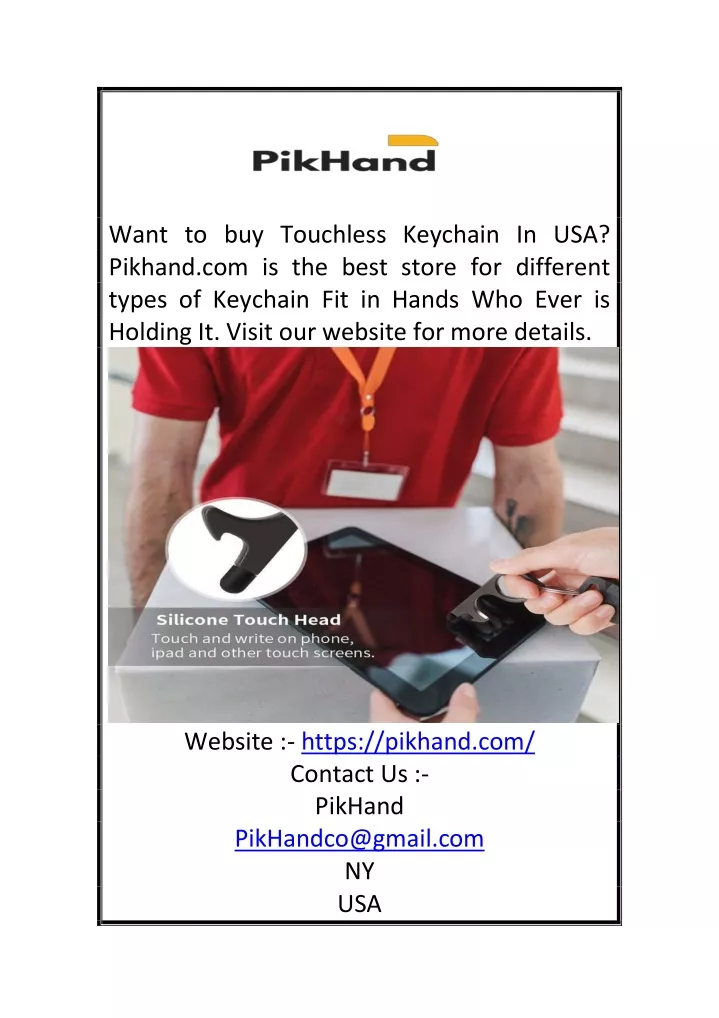 want to buy touchless keychain in usa pikhand