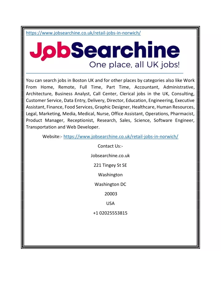https www jobsearchine co uk retail jobs