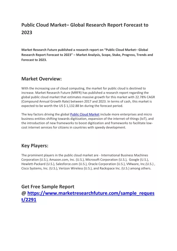 public cloud market global research report