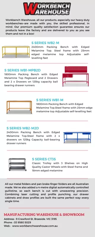workbench warehouse all our products especially