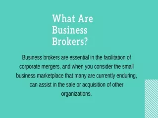 What Are Business Brokers