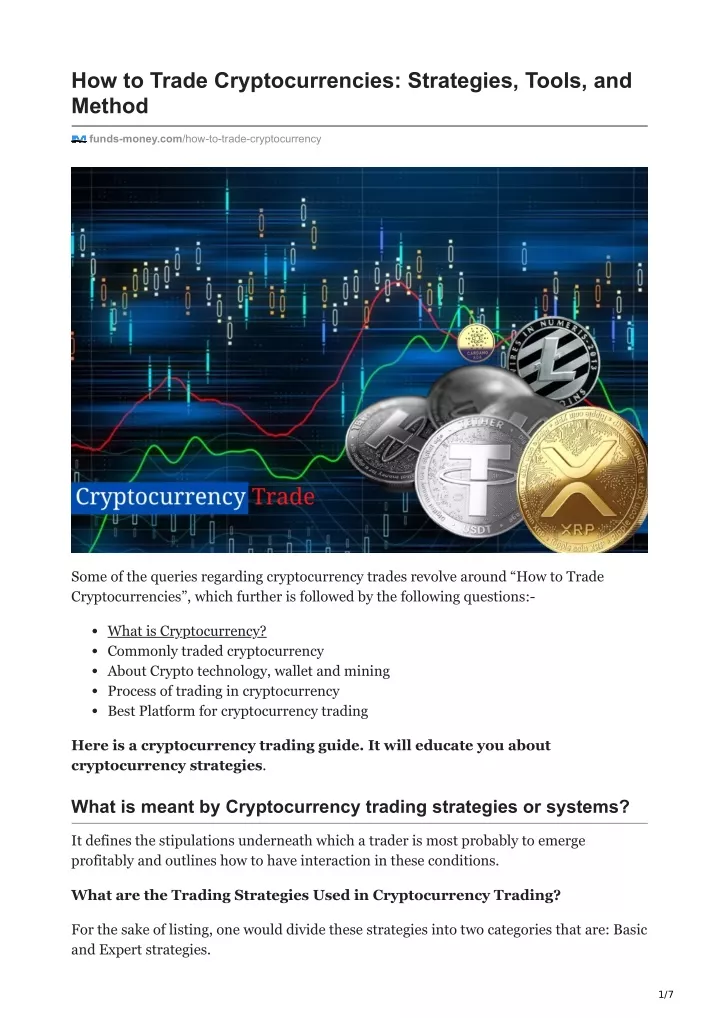 how to trade cryptocurrencies strategies tools