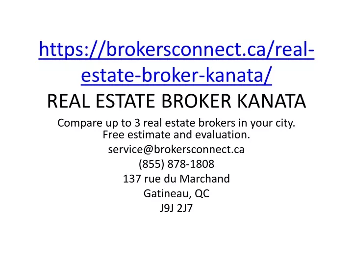 https brokersconnect ca real estate broker kanata real estate broker kanata