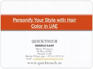 Personify Your Style with Hair Color in UAE