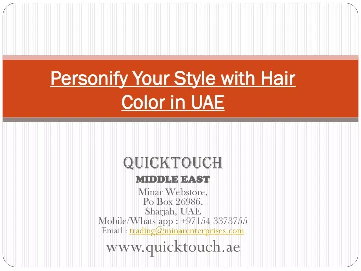personify your style with hair color in uae