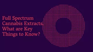 full spectrum cannabis extracts what