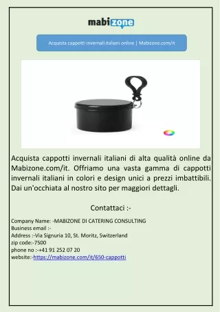 Acquista cappotti invernali italiani online | Mabizone.com/it