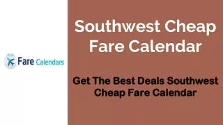 southwest cheap fare calendar