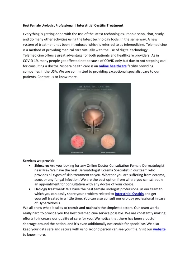 best female urologist professional interstitial